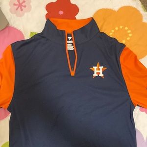 Houston Astros long sleeve shirt size small blue and orange brand new